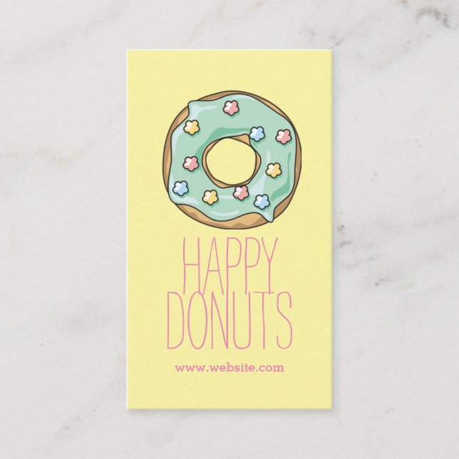 Donut Shop Bakery Caffe Pasty Business Card (Front)