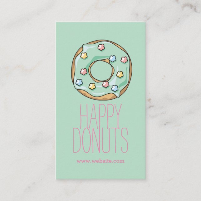 Donut Shop Bakery Caffe Pasty Business Card (Front)