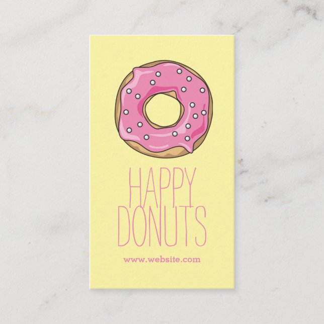Donut Shop Bakery Caffe Pasty Business Card (Front)
