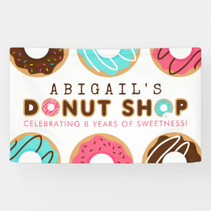 Donut Shop Birthday Party Banner