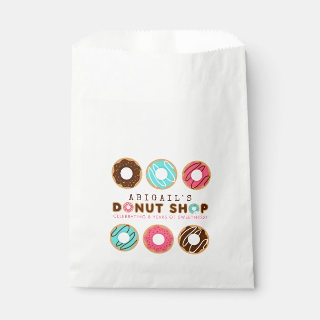 Donut Shop Birthday Party Favor Bag (Front)