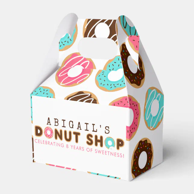 Donut Shop Birthday Party Favor Box | Zazzle