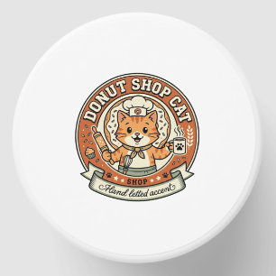 Donut Shop Cat Donut Shop Cat Vintage Vector Art S Mini Candle Favors