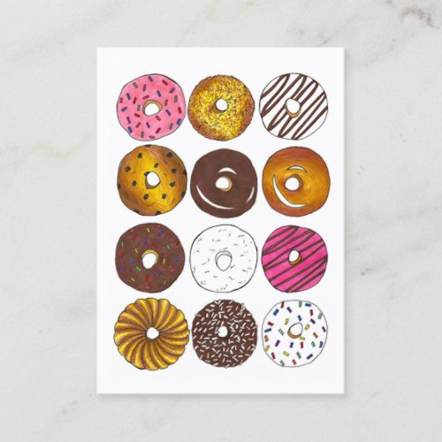 Donut Shop Donuts Doughnuts Breakfast Food Bakery Business Card