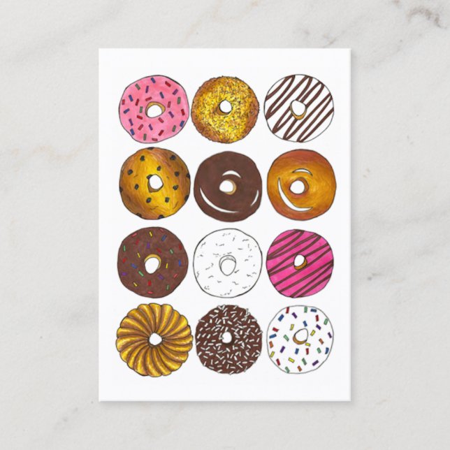 Donut Shop Donuts Doughnuts Breakfast Food Bakery Business Card (Front)