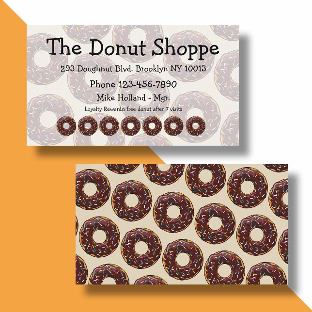 Donut Shop Doughnut Loyalty Cards (Creator Uploaded)