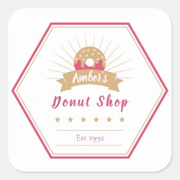Donut Shop Label by KaleenaRae at Zazzle