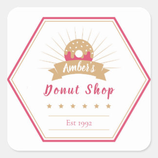 Donut Shop Label