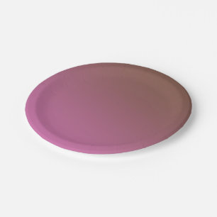 DONUT SHOP Pink + Brown Gradient Paper Plates