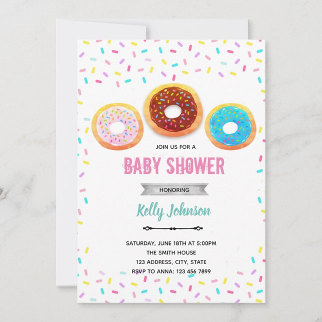 Donut shower Invitation (Front)