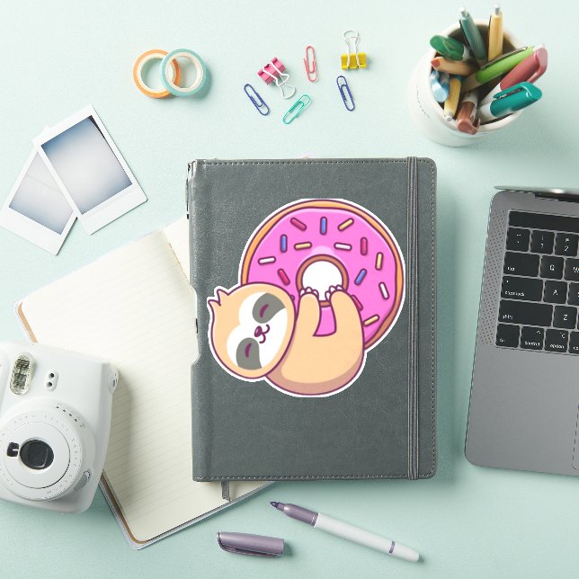 Donut sloth 1 sticker (iPad Cover)