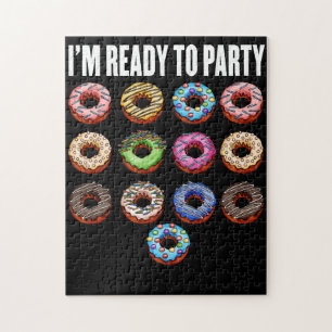 Donut Snack Food Funny Creative Pattern Jigsaw Puzzle