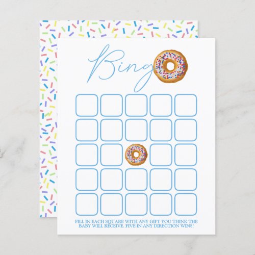 Donut Sprinkle Baby Shower Bingo