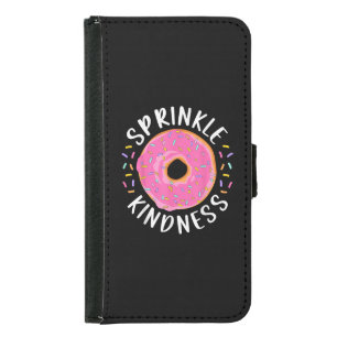 Donut Sprinkle Kindness Funny Girls Women Doughnut Samsung Galaxy S5 Wallet Case