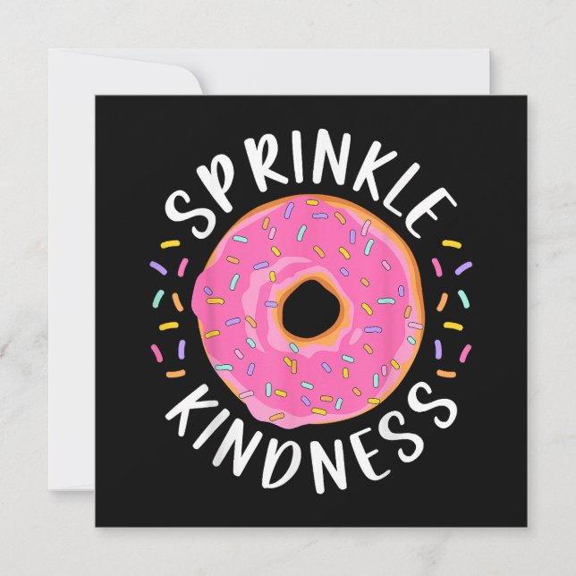 Donut Sprinkle Kindness Funny Girls Women Doughnut Save The Date (Front)