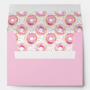 Donut Sprinkle Pink Sweet One Party Liner Envelope