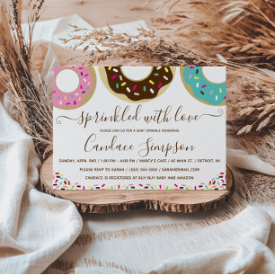 Donut Sprinkled With Love Baby Sprinkle Invitation