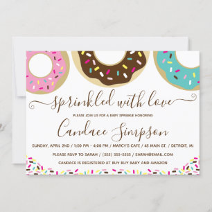 Donut Sprinkled With Love Baby Sprinkle Invitation