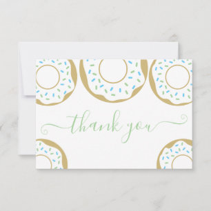 Donut Sprinkled With Love Baby Sprinkle Thank You Card