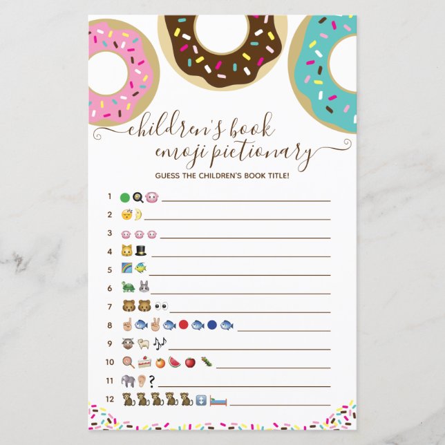 Donut Sprinkled With Love Children's Book Emoji  (Front)