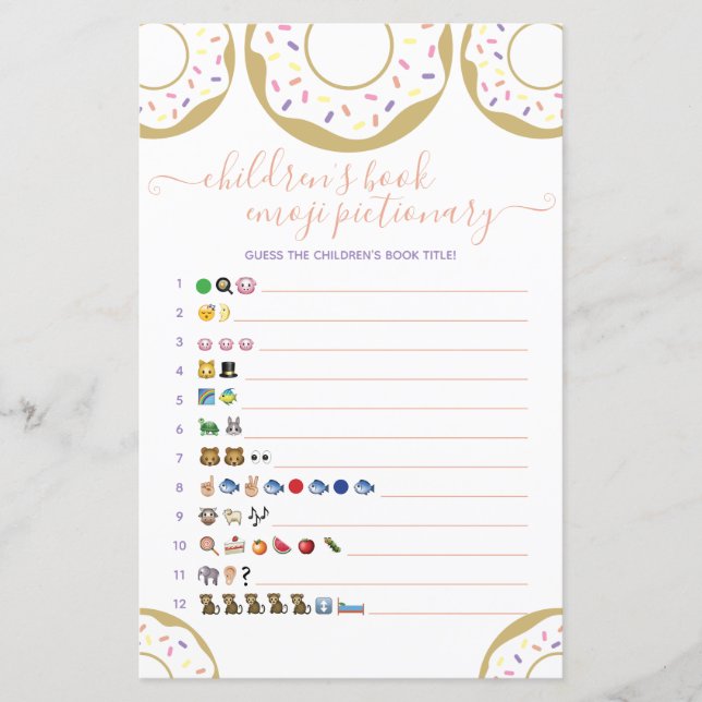 Donut Sprinkled With Love Children's Book Emoji  (Front)