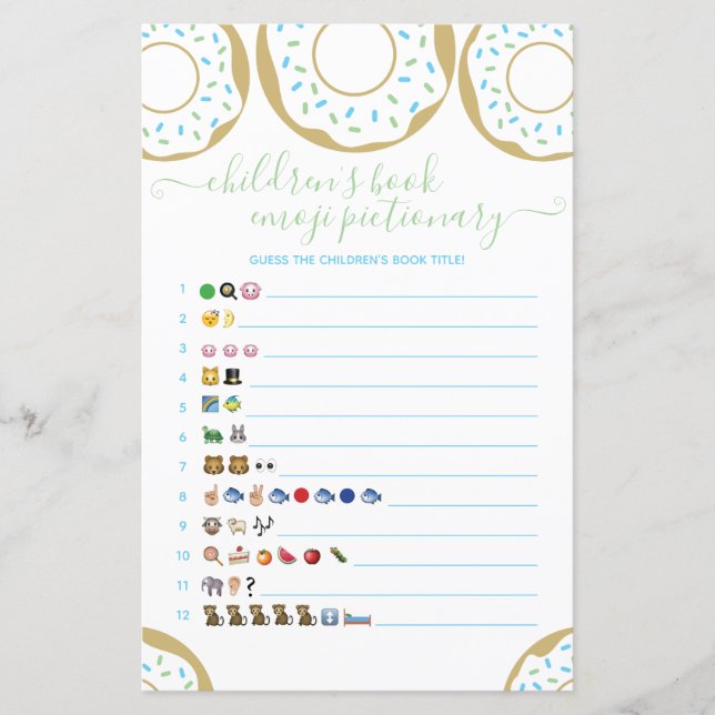Donut Sprinkled With Love Children's Book Emoji  (Front)