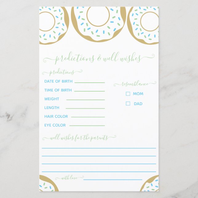 Donut Sprinkled With Love Prediction & Well Wishes (Front)