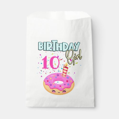 Donut Sprinkler Birthday Girl Party Theme MAtching Favor Bag