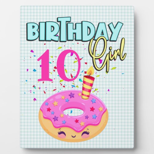Donut Sprinkler Birthday Girl Party Theme MAtching Plaque