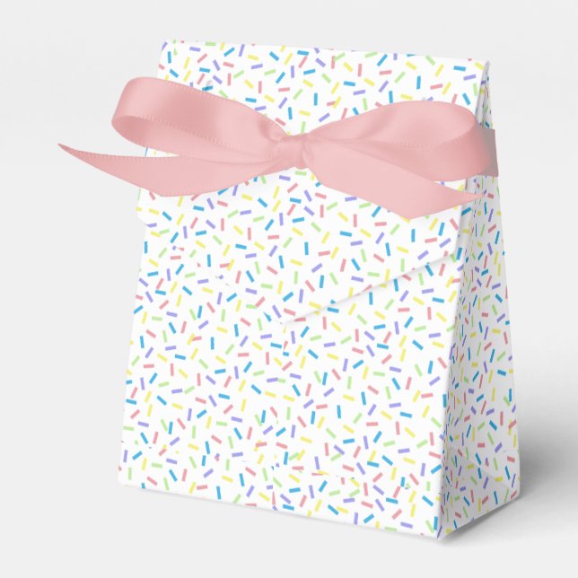 Donut Sprinkles Baby Shower Or Birthday Favor Boxes (Front Side)