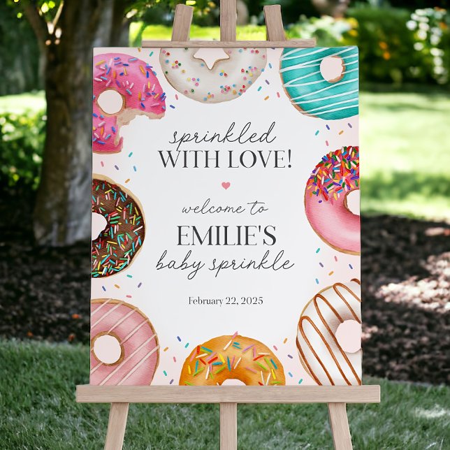 Donut Sprinkles Baby Sprinkle Welcome Sign Templat (Creator Uploaded)