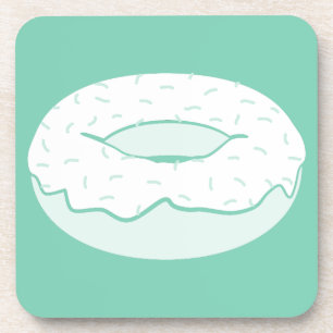 donut sprinkles beverage coaster