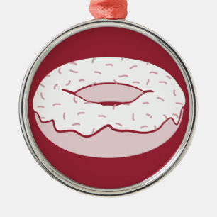 donut sprinkles metal ornament
