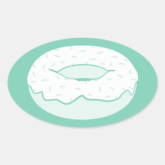 donut sprinkles oval sticker (Front)