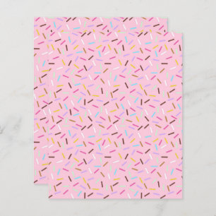 Donut Sprinkles Scrapbook Paper Pink Craft Paper
