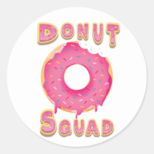 Donut Squad Birthday Lovers Classic Round Sticker