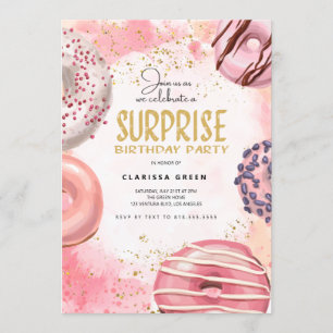 Donut SURPRISE party Invitation