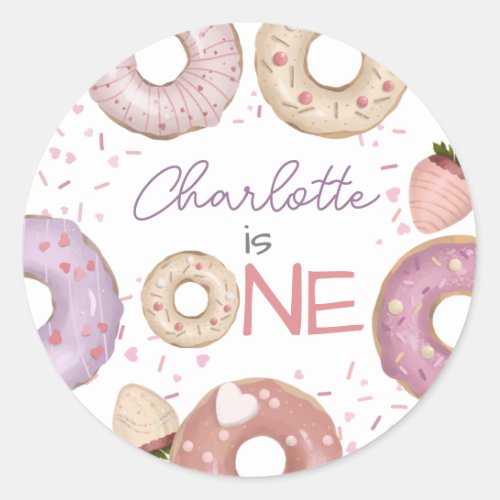 Donut Sweet Birthday  Classic Round Sticker