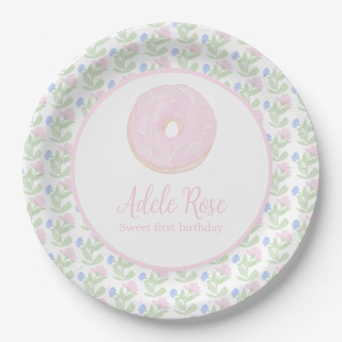 Donut Sweet First Birthday Paper Plates