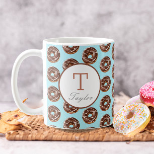 Donut Sweet Girl Sprinkles Pattern Custom Name Coffee Mug