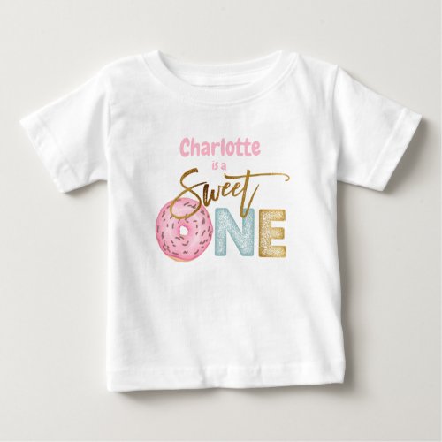Donut Sweet One 1st Birthday  Baby T_Shirt