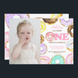 Donut Sweet One 1st Birthday Girl Cute Party Invitation<br><div class="desc">Donut Sweet One 1st Birthday Girl Cute Party Invitation

Looking for cute and fun donut invitation for sweet one girl birthday? Donut worry! Just edit text and personalized your own cute invitation!</div>