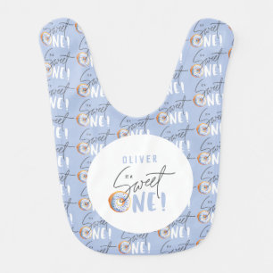 Donut sweet one 1st birthday party attire baby bib