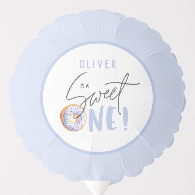Donut sweet one 1st birthday party favor classic  balloon (Front)