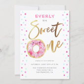Donut Sweet One 1st Birthday Party Invitation (Front)