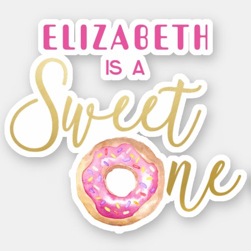 Donut Sweet One 1st Birthday Sticker