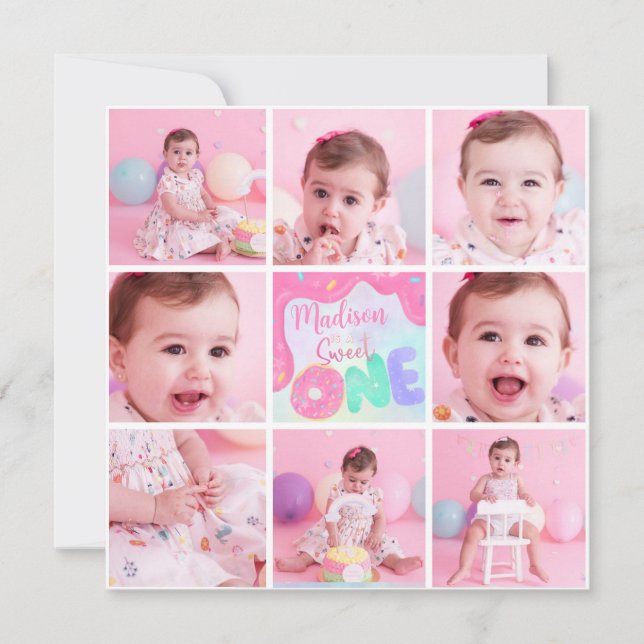 Donut Sweet One Invitation (Front)
