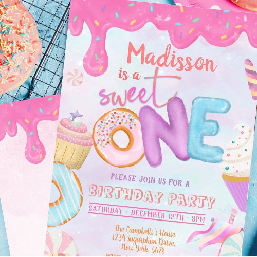 Donut Sweet One Invitation