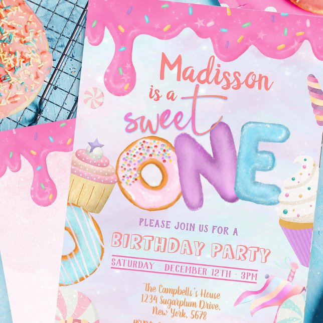 Donut Sweet One Invitation (Creator Uploaded)