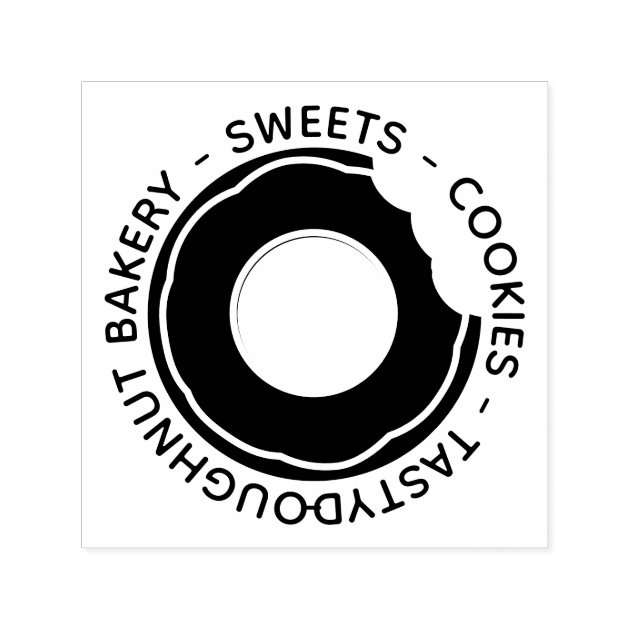 Donut sweet tasty dessert bakery cookie self-inking stamp
